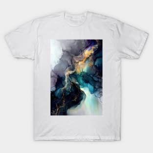 Mystical Skies - Abstract Alcohol Ink Art T-Shirt